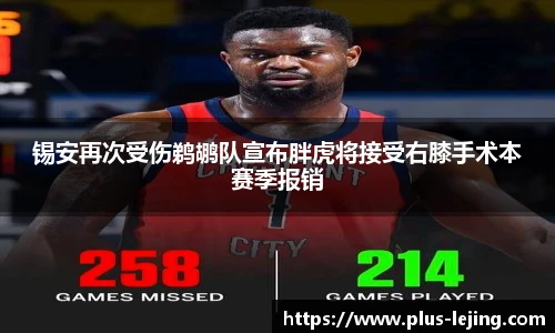 锡安再次受伤鹈鹕队宣布胖虎将接受右膝手术本赛季报销